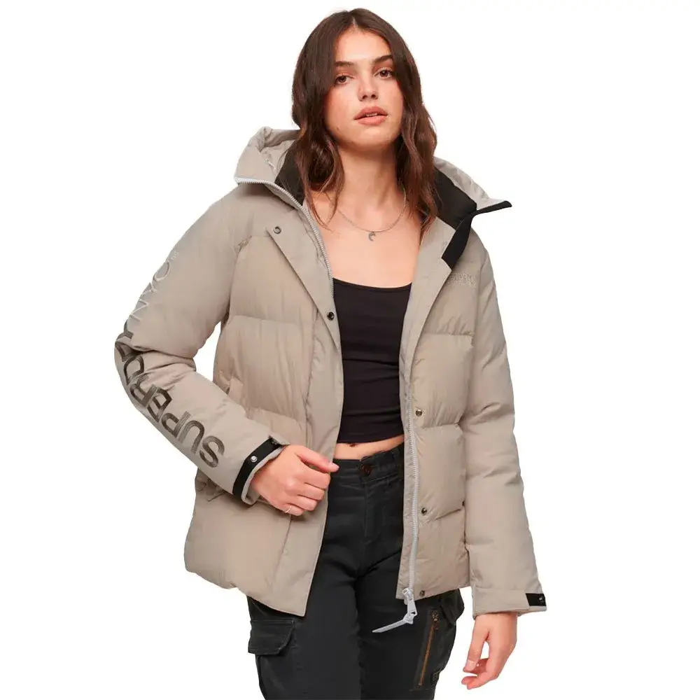 Superdry Городская стеганая ветровка с капюшоном