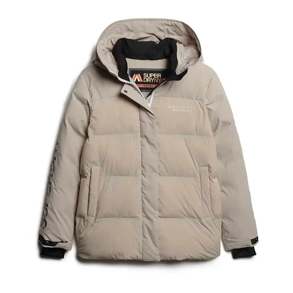 Superdry Городская стеганая ветровка с капюшоном